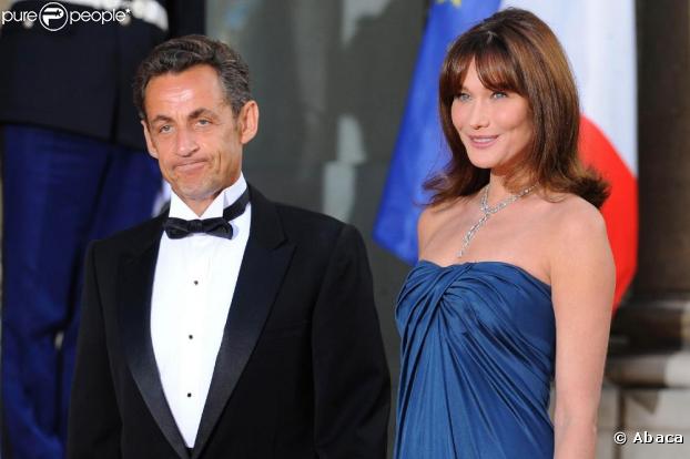 Carlita et Nicolas au dîner d'Etat de l'Elysée du 22 juin 2009.