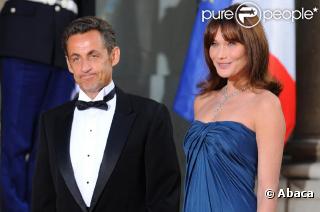 Carlita et Nicolas au dîner d'Etat de l'Elysée du 22 juin 2009.