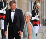 Christine Lagarde et son époux à l'Elysée pour le dîner d'Etat du 22 juin.