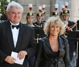  Eric Raoult et son épouse  à l'Elysée pour le dîner d'Etat du 22 juin.