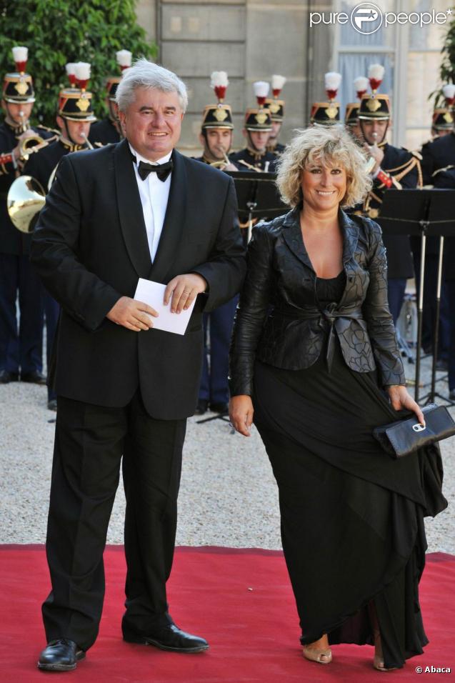  Eric Raoult et son épouse  à l'Elysée pour le dîner d'Etat du 22 juin.
