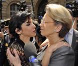 Rachida Dati passe le relais de ministre de la Justice à Michèle Alliot-Marie, 24/06/09.