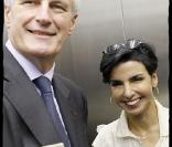 Rachida Dati et Michel Barnier se rendent à Bruxelles pour rencontrer les nouveaux députés européens. 18/06/09 
