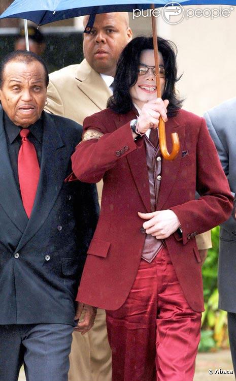 Joe Jackson et son fils Michael en avril 2005 