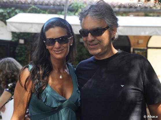 Andrea Bocelli à Venise avec sa compagne Veronica.