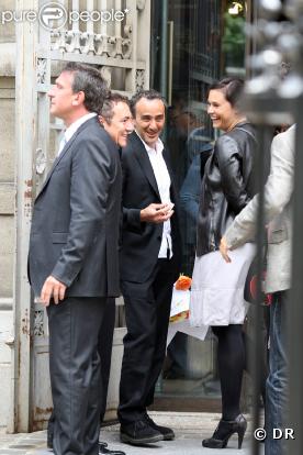 Elie Semoun en grande fo-forme au mariage de Franck Dubosc et Danièle le 19 juin 2009