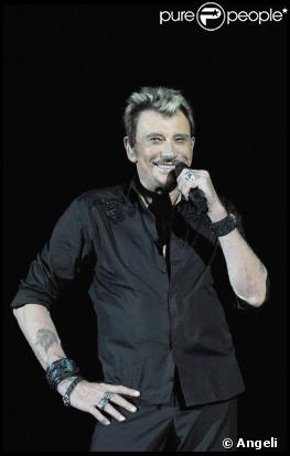 Johnny Hallyday lors de son concert au Stade de Genève le 4 juillet 2009