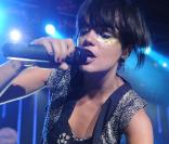 Lily Allen en concert dans le cadre du festival de Montreux, le 6 juillet 2009