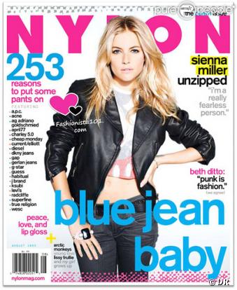 Sienna Miller en couverture de Nylon USA 