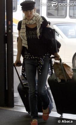 Juliette Lewis à l'aéroport de Los Angeles
