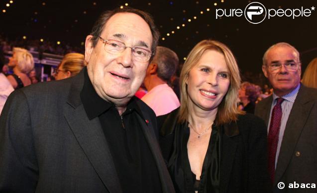 Robert Hossein et Candice Patou venus applaudir Sylvie Vartan au Palais des Congrès le 5/02/08