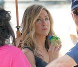 Jennifer Aniston sur le tournage de The Boutny à New York le 4 août 2009