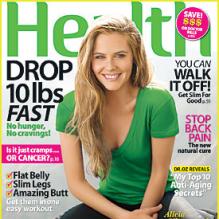 Alicia Silverstone sur la couverture de Health