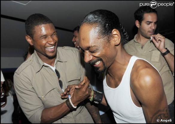 Snoop Dogg et Usher au VIP Room de Saint-Tropez, le 21 août 2009