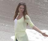 Un jeune Ange, en shooting pour Victoria's Secret, sur une plage de Saint-Barthelemy, le 24 août 2009 !