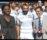 Rama Yade, en compagnie de Patrick Devedjian, a participé à la présentation officielle du Racing Métro 92 2009, dont Sébastien Chabal a été la vedette !