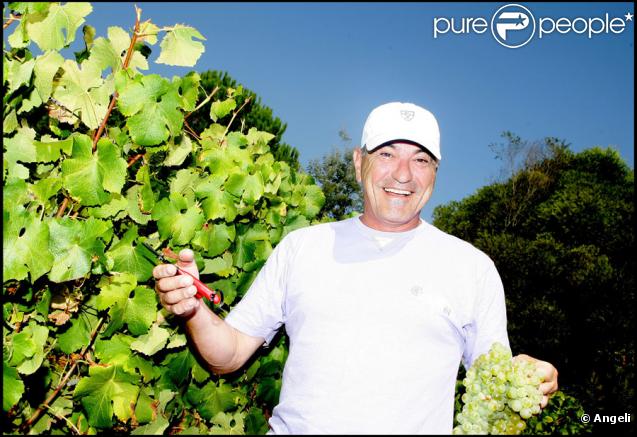 Jean-Marie Bigard lors des Vendanges du Désert, au domaine de Bertaud-Belieu, le 27 août 2009