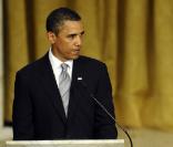Barack Obama a prononcé l'éloge funèbre lors de la messe de funérailles de Ted Kennedy en la basilique Notre Dame du Perpétuel Secours de Boston, le 29/08/09