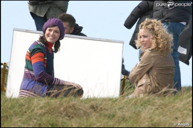 Mandy Moore et Melissa George sur le tournage de Swinging With the Finkels à Londres le 28 août 2009 