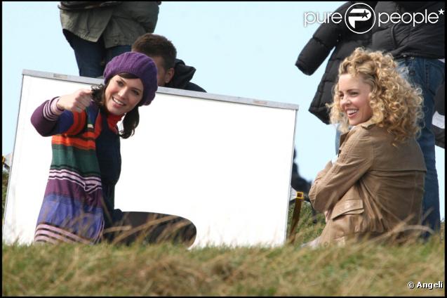 Mandy Moore et Melissa George sur le tournage de Swinging With the Finkels à Londres le 28 août 2009 