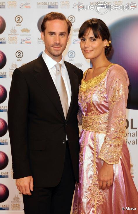 Joseph Fiennes et sa femme Maria Dolores au festival d'Abu Dhabi en octobre 2008 