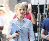 Danny Pino et Kathryn Morris sur le tournage de la série TV Cold Case à Los Angeles