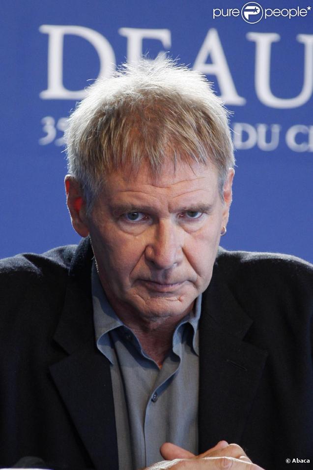 Harrison Ford invité d'honneur du Festival du film américain à Deauville avec sa compagne la comédienne Calista Flockhart. Il a donné une conférence de presse hier le 11 septembre 2009   