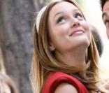 Leighton Meester dans l'une des robes de la collection de Victoria Beckham
