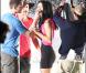 Katy Perry sur le tournage du clip de Starstrukk, nouveau single du groupe 3OH!3