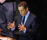 Nicolas Sarkozy s'exprime durant un sommet sur le climat. 22/09/09 
