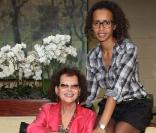 Claudia Cardinale et Sonia Rolland à la conférence de presse du 16e Gala Faire Face. 22/09/09 