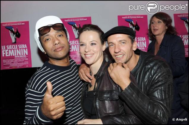 Doc Gynéco, Lucie Jeanne, Maxieme et Isabelle Ferron à la soirée de l'Aftershow, au Six-Seven (Paris, 22 septembre 2009)