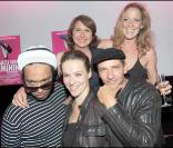 Doc Gynéco, Lucie Jeanne, Maxime, Isabelle Ferron et Jessica Borio à la soirée de l'Aftershow, au Six-Seven (Paris, 22 septembre 2009)