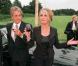 Brigitte Bardot et son mari Bernard d'Ormale, lors d'une manifestation "My Way" à Vienne, le 27 mai 2002