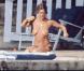 Brigitte Bardot en monokini dans sa résidence de la Madrague à St Tropez, le 27 juin 1983