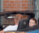 David Beckham lors d'une visite chez le pédiatre de ses fils