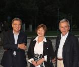 Serge Toubiana, Macha Méril et Costa-Gavras  à la projection du film  Pierrot le fou , à la Cinémathèque française. 23/09/09