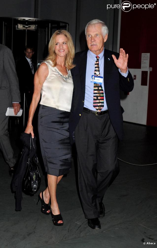 Ted Turner et sa femme lors de la réception donnée par Bill Clinton à New York le 23/09/09