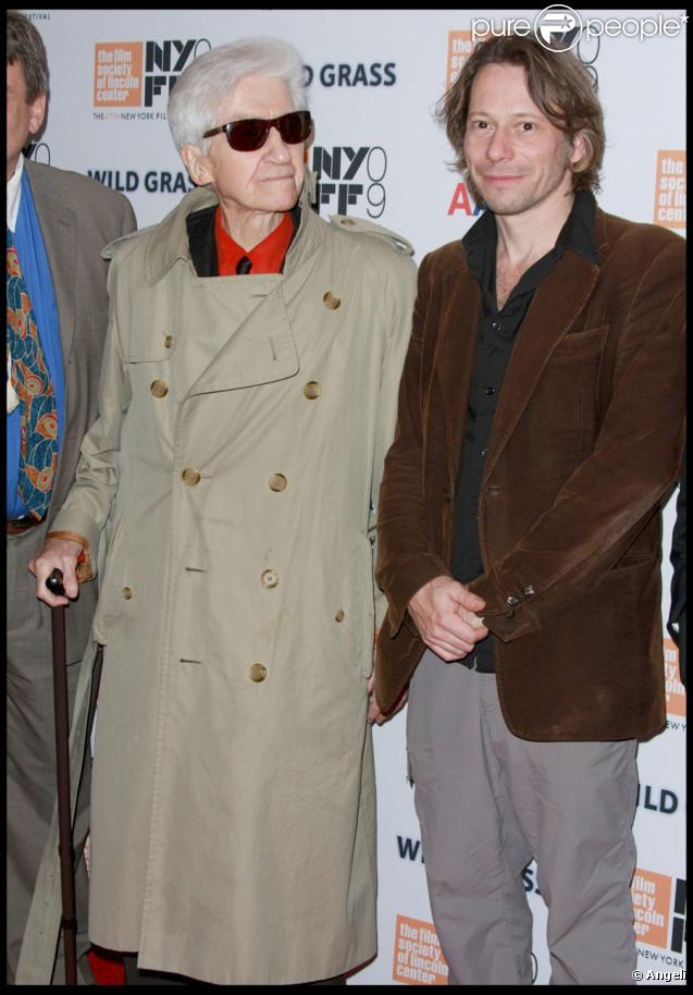 Alain Resnais et Mathieu Amlaric à la projection des Herbes Folles lors de l'ouverture du New York Film Festival, le 25 septembre 2009