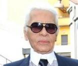 Karl Lagerfeld au défilé Fendi à Milan, le 27 septembre 2009