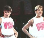 Andrew Ridgeley et George Michael du groupe Wham ! dans les années 80