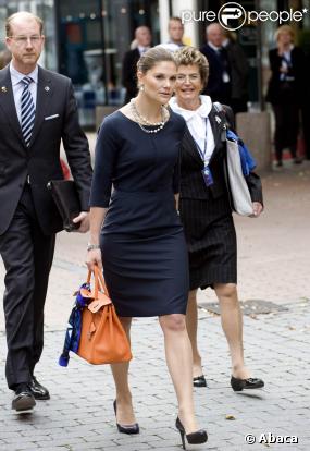 Victoria de Suède a participé à une réunion de la Défense, le 28 septembre 2009 à Göteborg