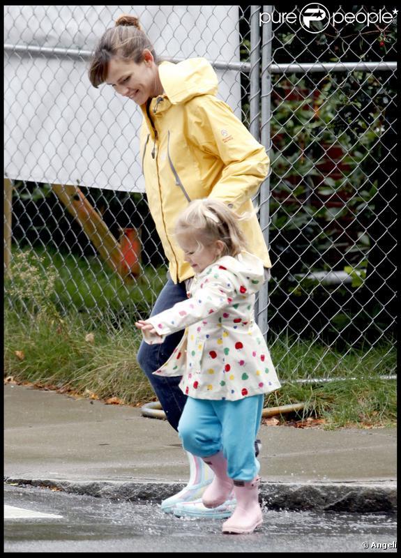  Jennifer Garner et sa fille Violet à Boston (27 septembre 2009) 