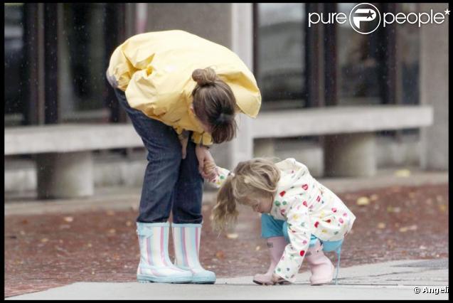  Jennifer Garner et sa fille Violet à Boston (27 septembre 2009) 
