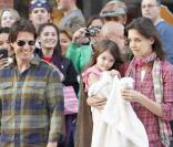 Tom Cruise, Katie Holmes et Suri Cruise à Boston le 11 octobre 2009 