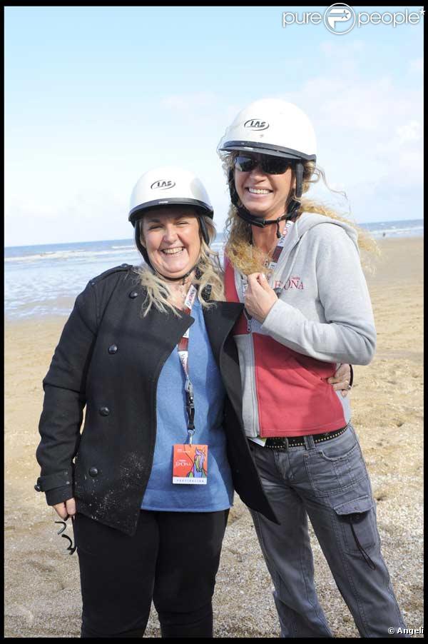 Valérie Damidot et Raphaëlle Ricci au 16 ème Festival Epona dans l'hippodrome de Cabourg le 11 octobre 2009 