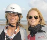 Raphaëlle Ricci et sa fille Alexane au 16 ème Festival Epona dans l'hippodrome de Cabourg le 11 octobre 2009 