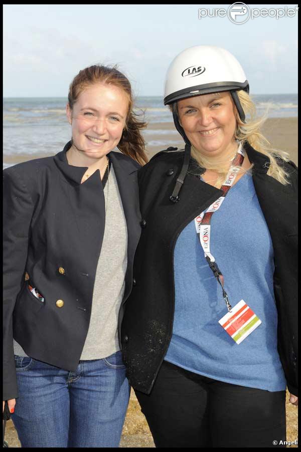 Valérie Damidot et sa fille Roxanne au 16 ème Festival Epona dans l'hippodrome de Cabourg le 11 octobre 2009 