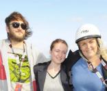 Valérie Damidot, son compagnon et sa fille Roxanne au 16 ème Festival Epona dans l'hippodrome de Cabourg le 11 octobre 2009 