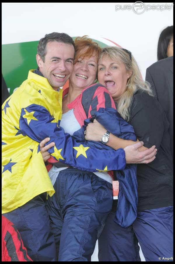 Mathieu Gonet, Eva Darlan et Valérie Damidot au 16 ème Festival Epona dans l'hippodrome de Cabourg le 11 octobre 2009 
